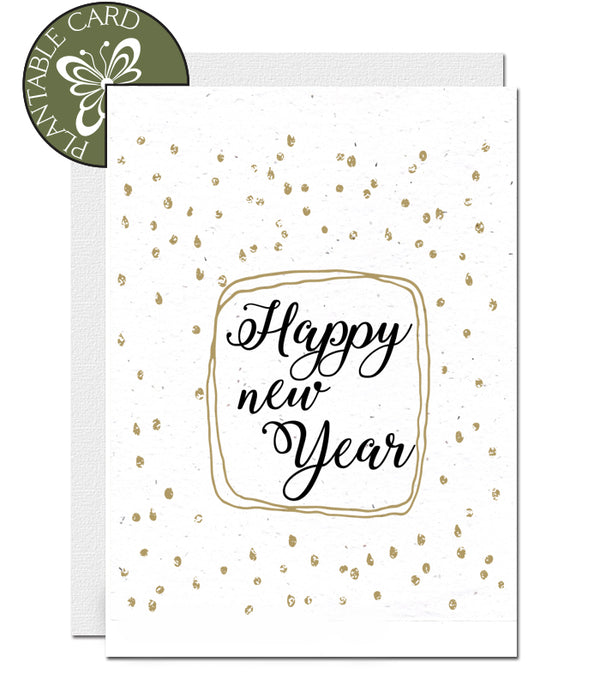 Plantable New Year card  Eco-friendly New Year Card - Le Jardin Perdu