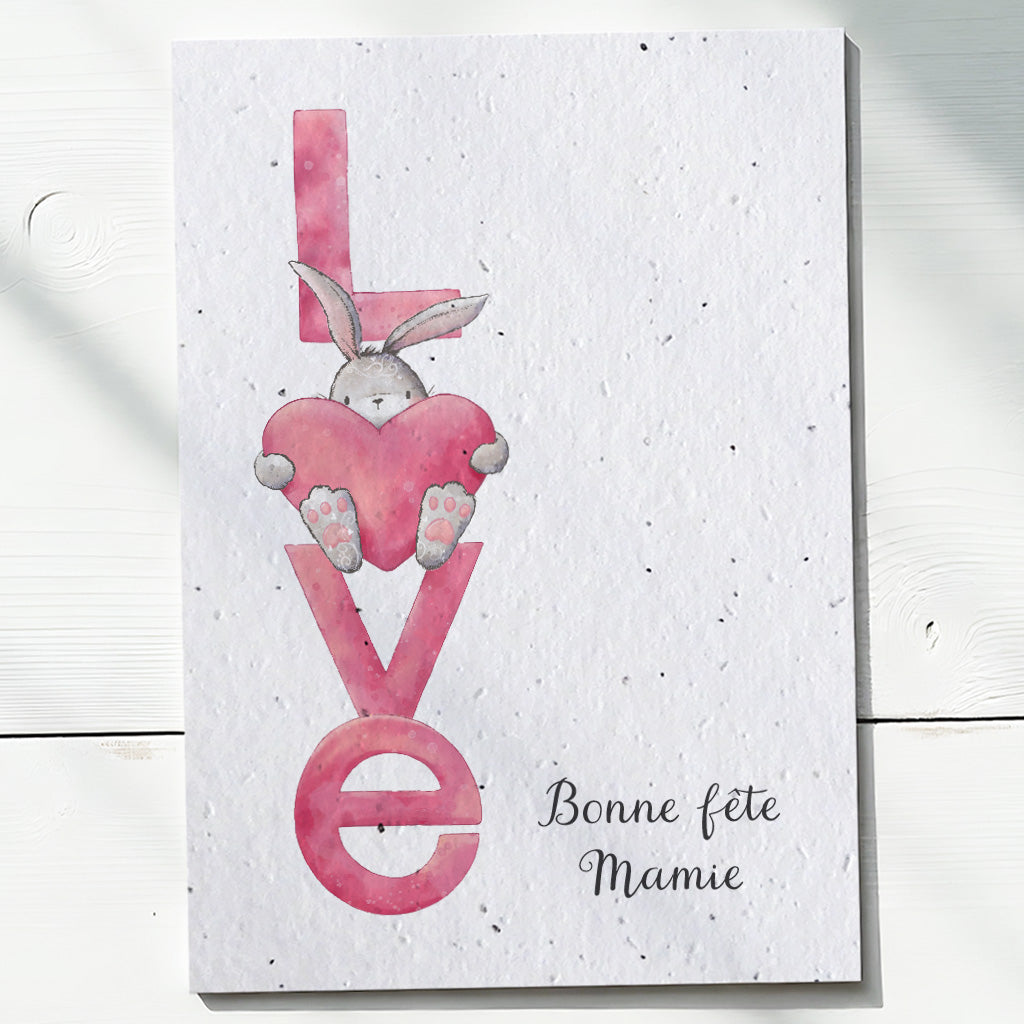 carte bonne fête mamie à planter