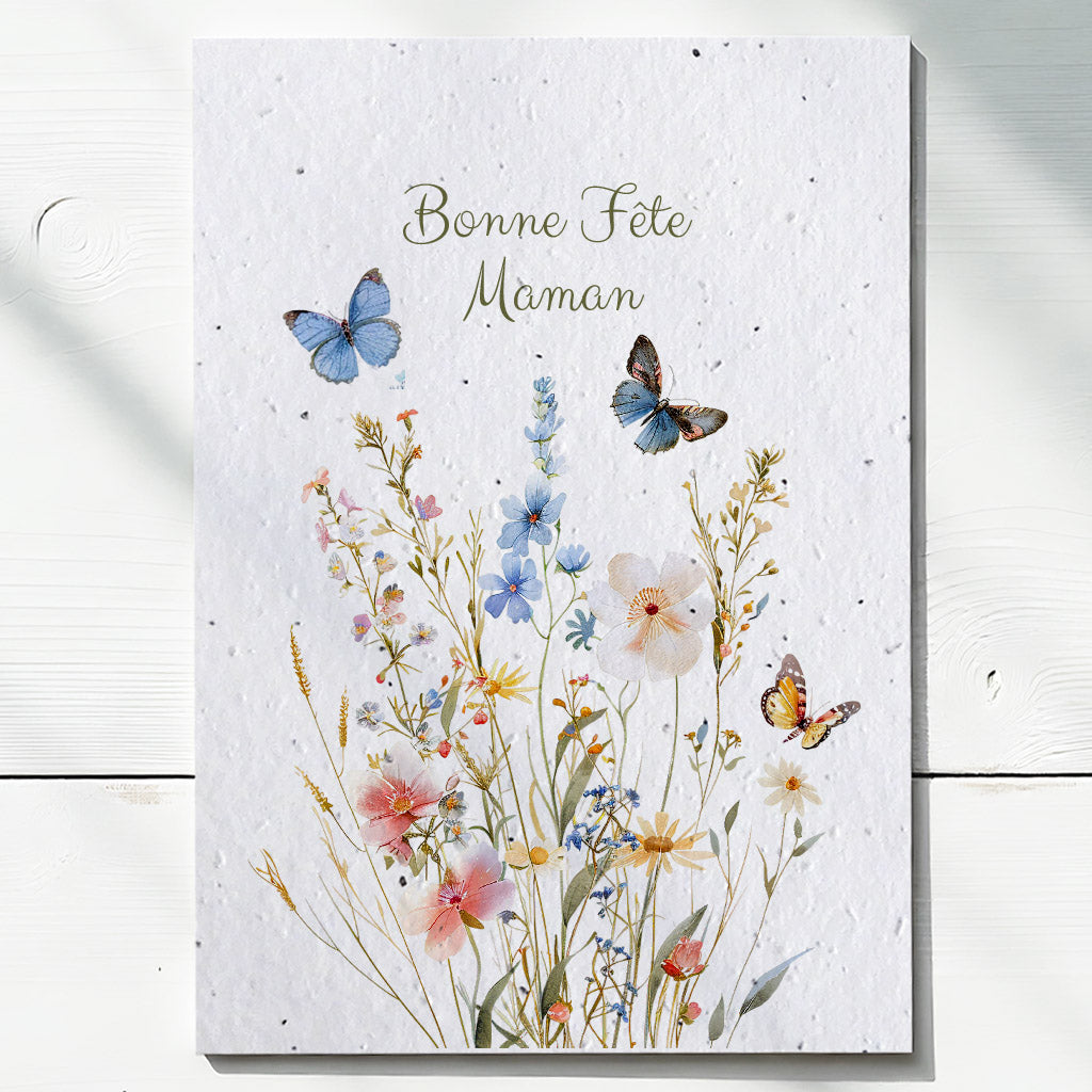 carte bonne fête maman à planter