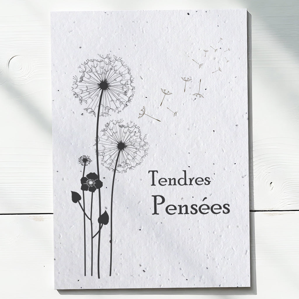 carte de condoléance à planter papier ensemencé