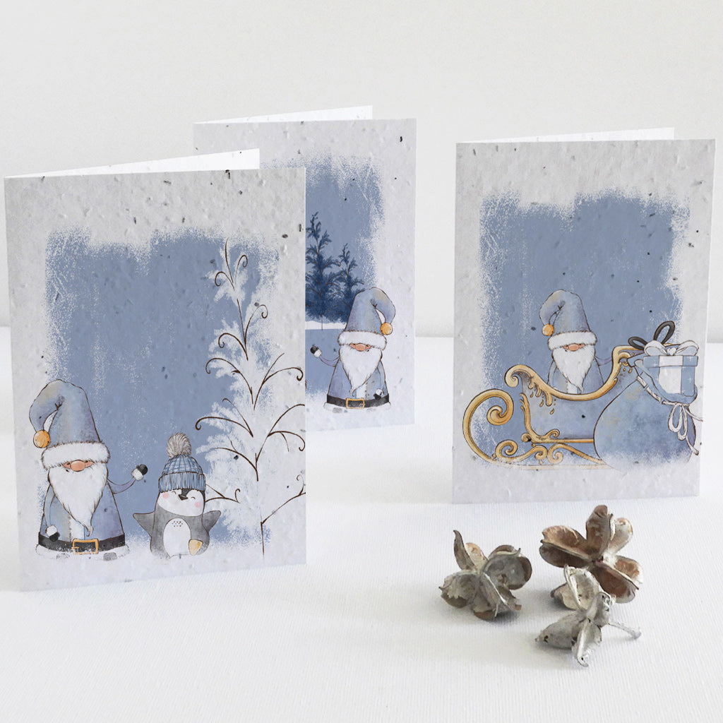 Lots de cartes de Noël à planter papier ensemencé