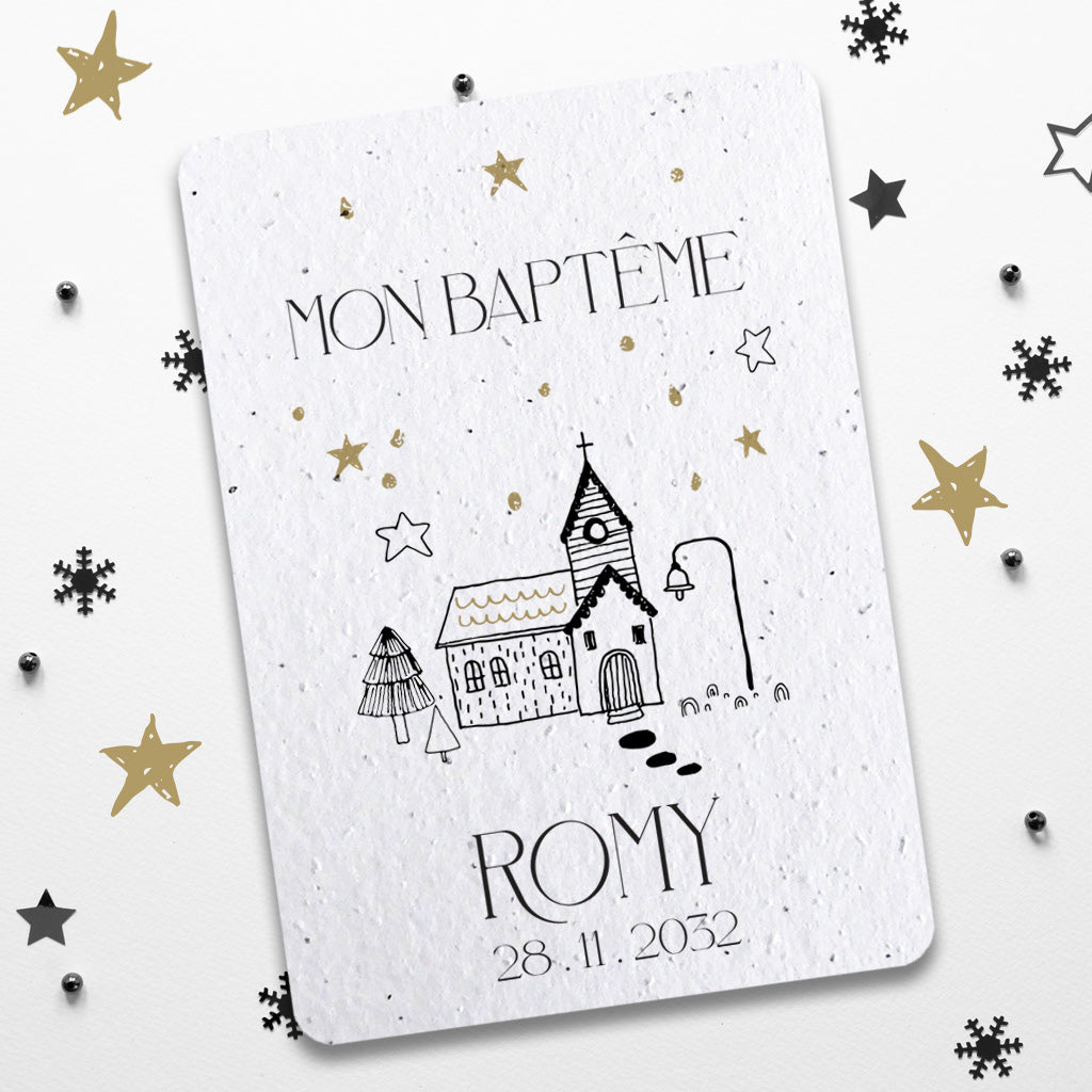 papeterie baptême écoresponsable papier ensemencé