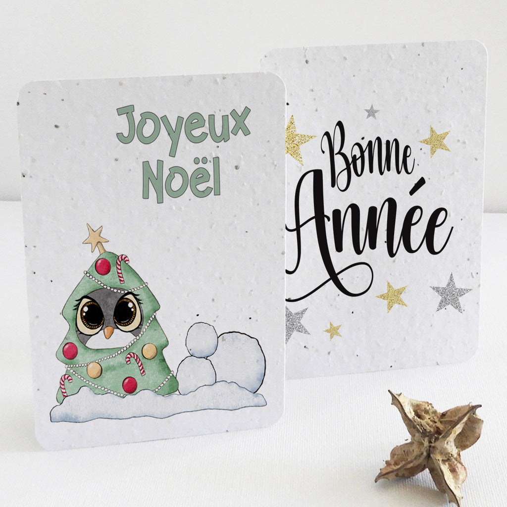 cartes postales à planter Noël et Nouvel An