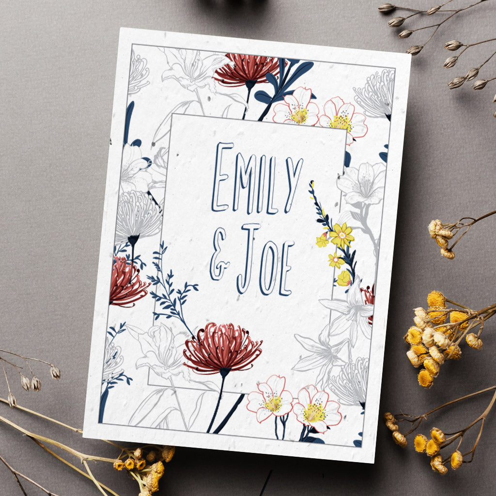 Faire part de mariage papier ensemence