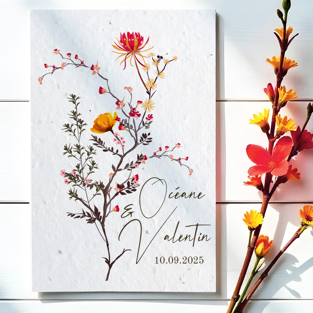 faire-part de mariage à planter