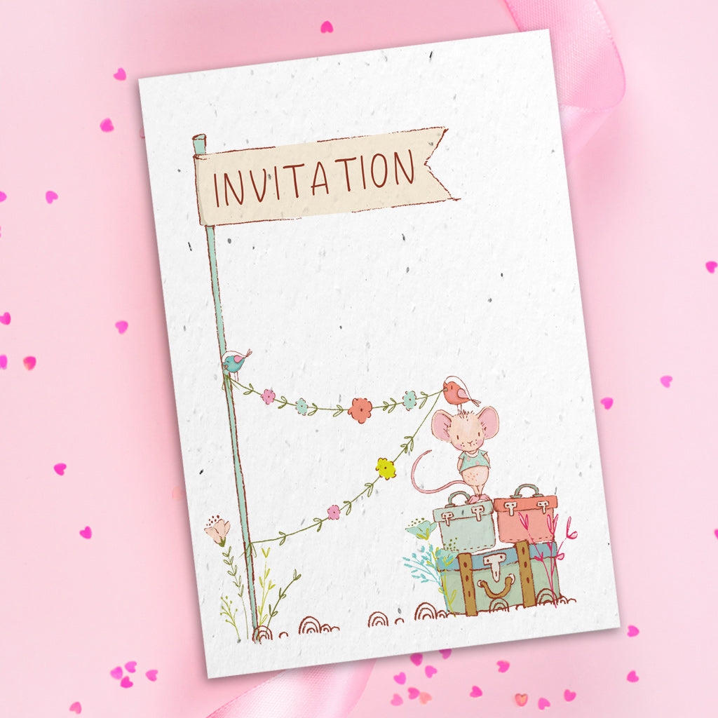 Cartes invitation à planter anniversaire