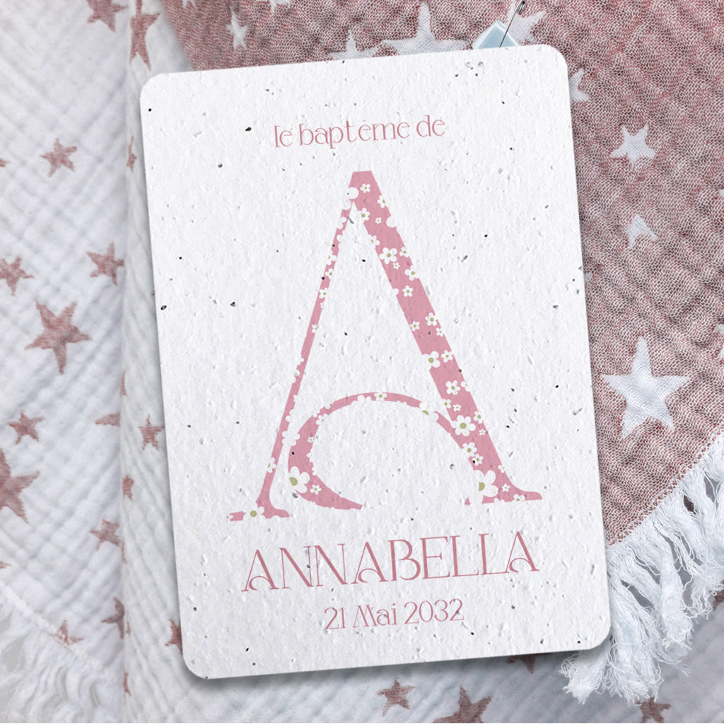 papeterie baptême écologique papier ensemencé
