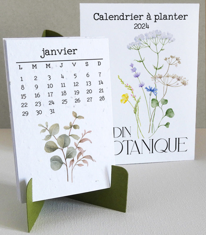 Calendrier à planter 2024 papier ensemencé