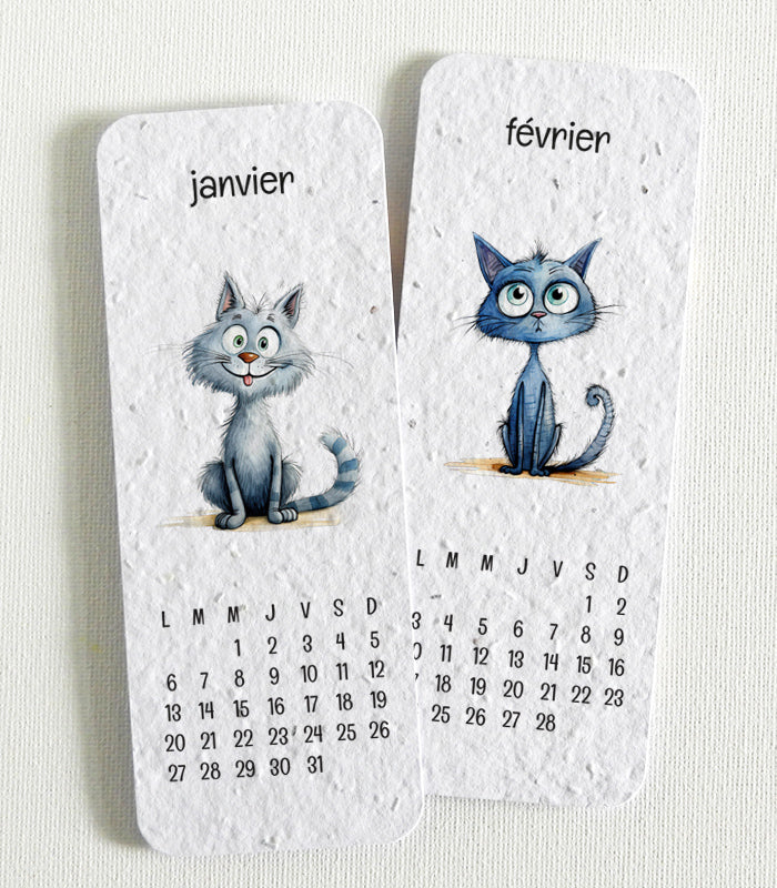 Calendrier marque-pages a planter