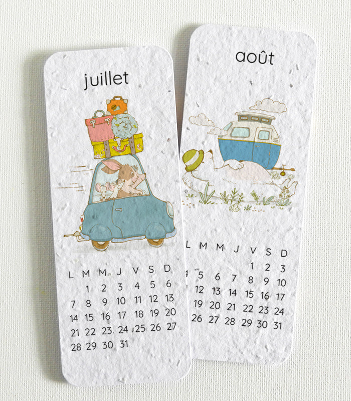 Calendrier marque-pages a planter 