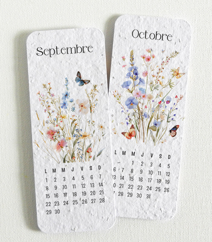 Calendrier marque-pages a planter 