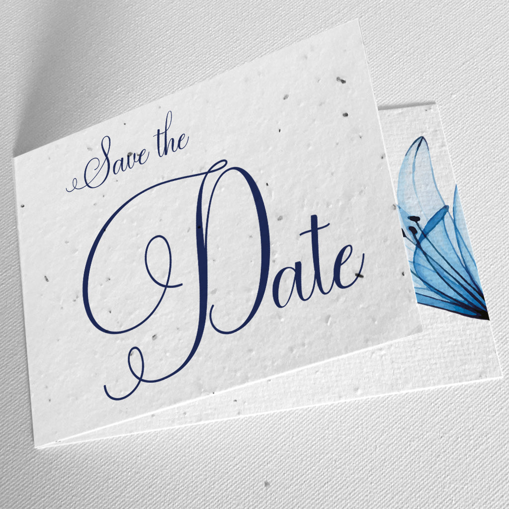 Carte Save the date écologique papier ensemencé