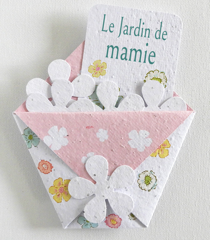 Carte écoresponsable papier ensemencé à personnaliser