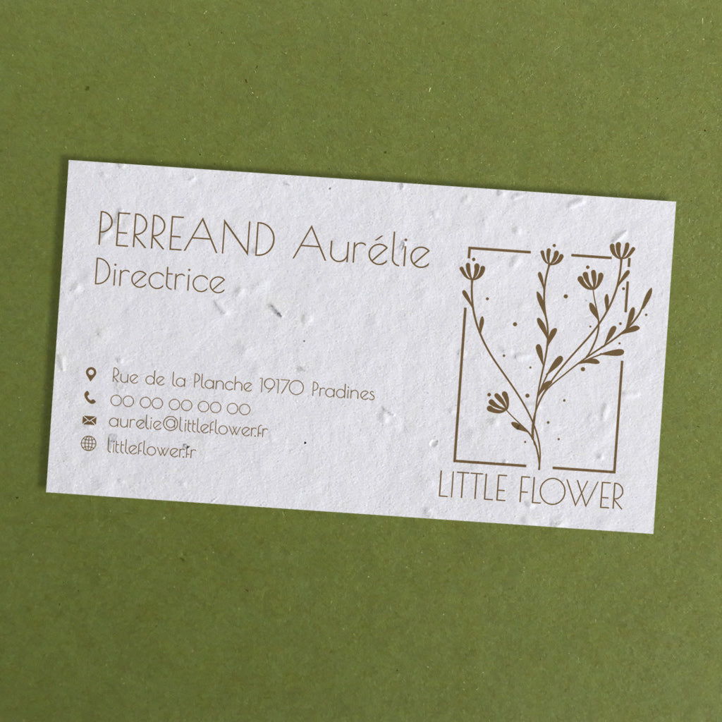 Cartes de visite ensemencées