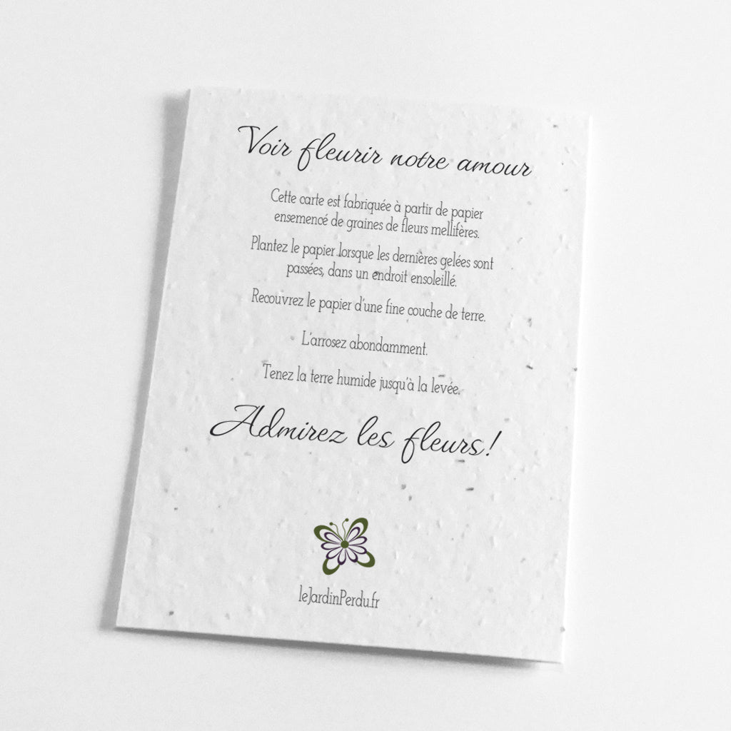 seed paper wedding invitation winter