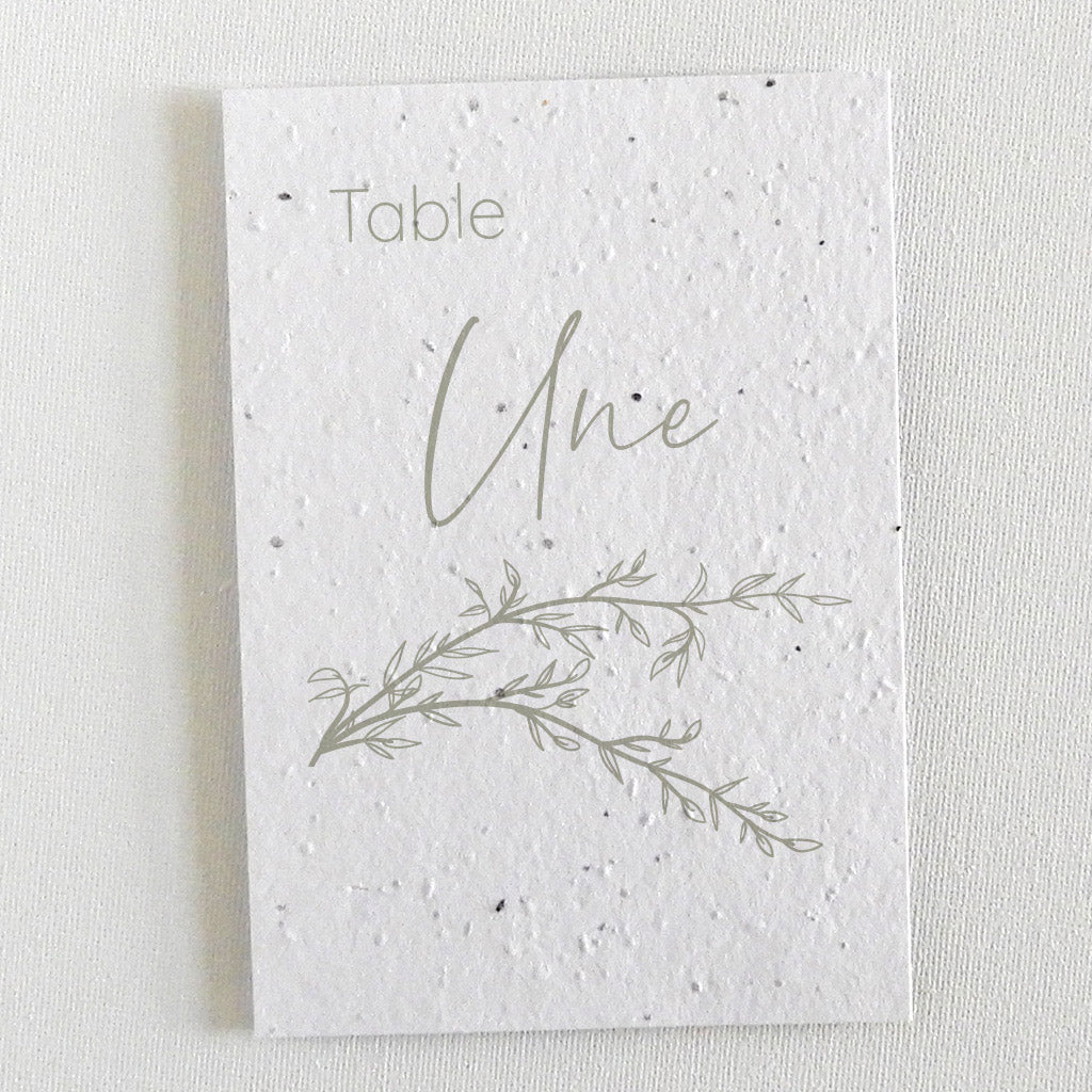 Mariage écologique papier ensemencé