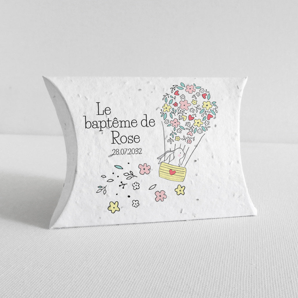 boîte dragée baptême à planter