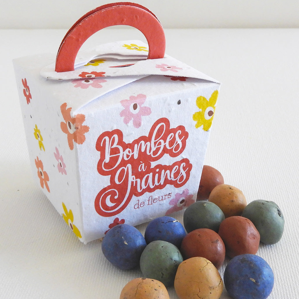bombes à graines de fleurs