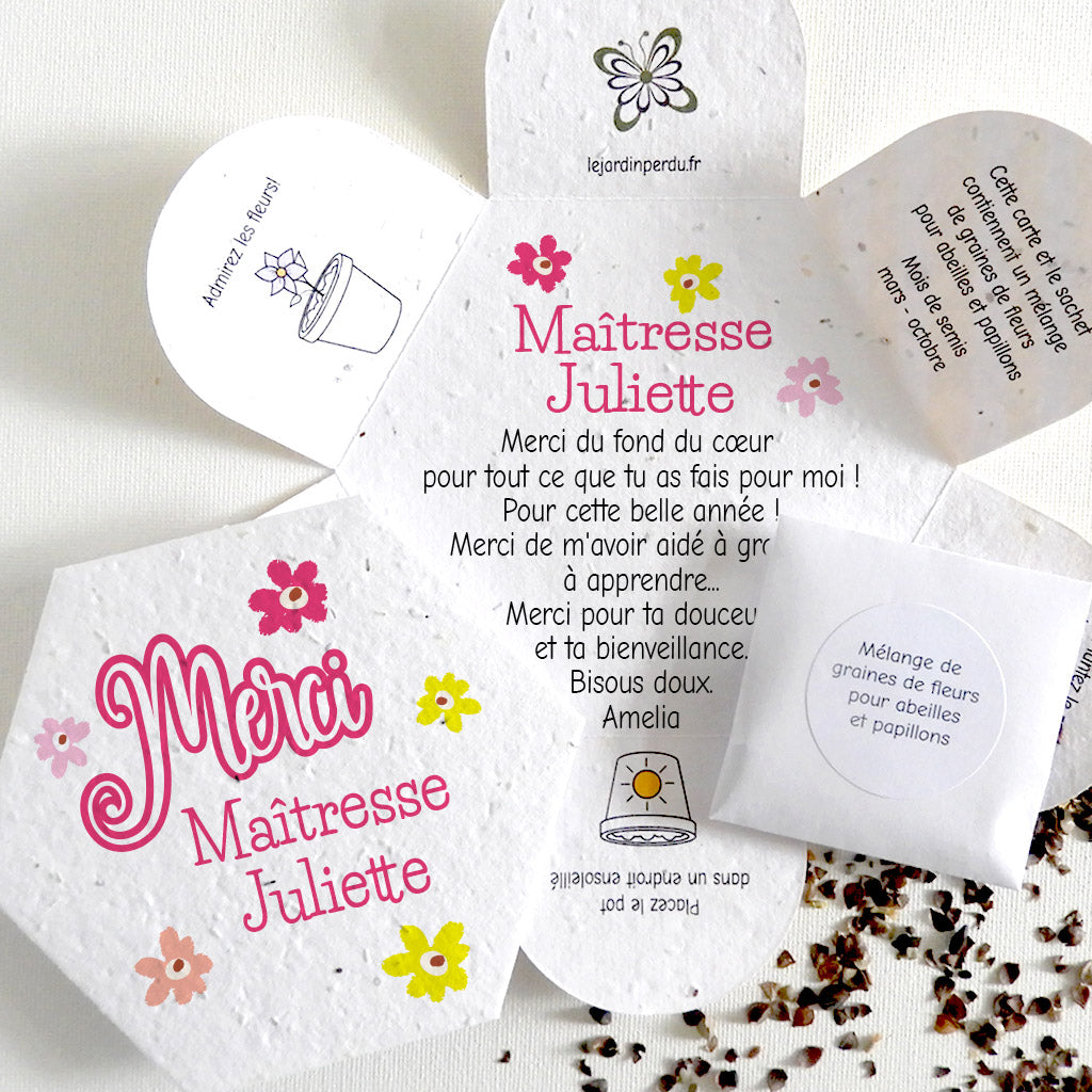 cadeau à semer merci maîtresse, nounou