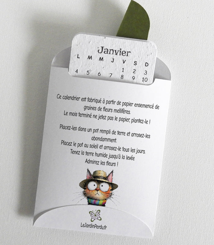 cadeau écoresponsable calendrier à planter