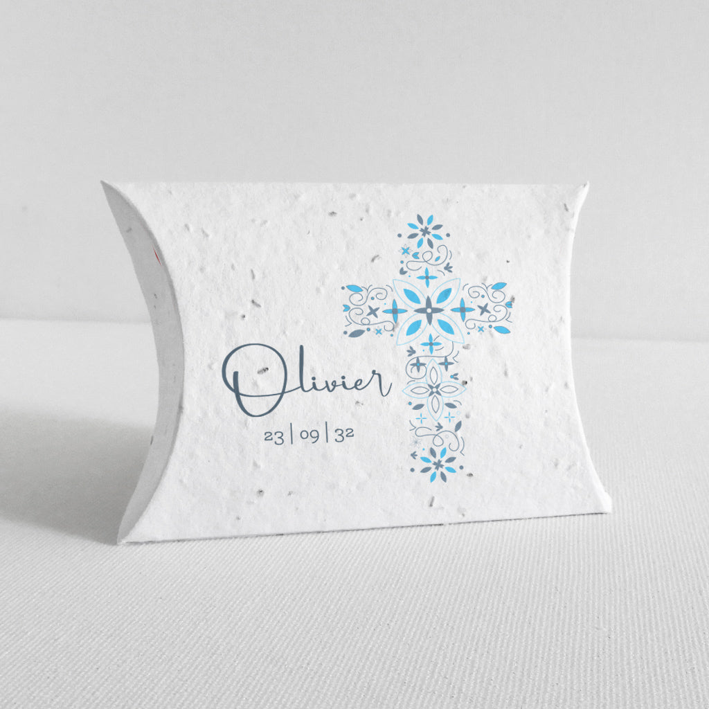 cadeau invité baptême papier ensemencé