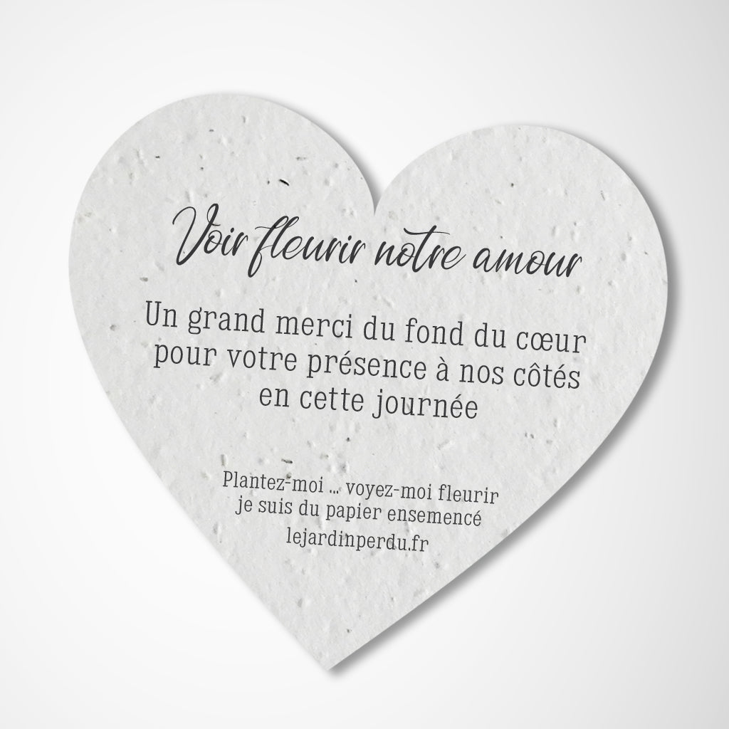 cadeau invité mariage cœur à planter