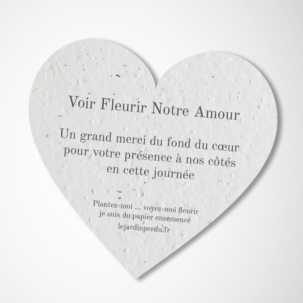 cadeau invité mariage cœur à planter