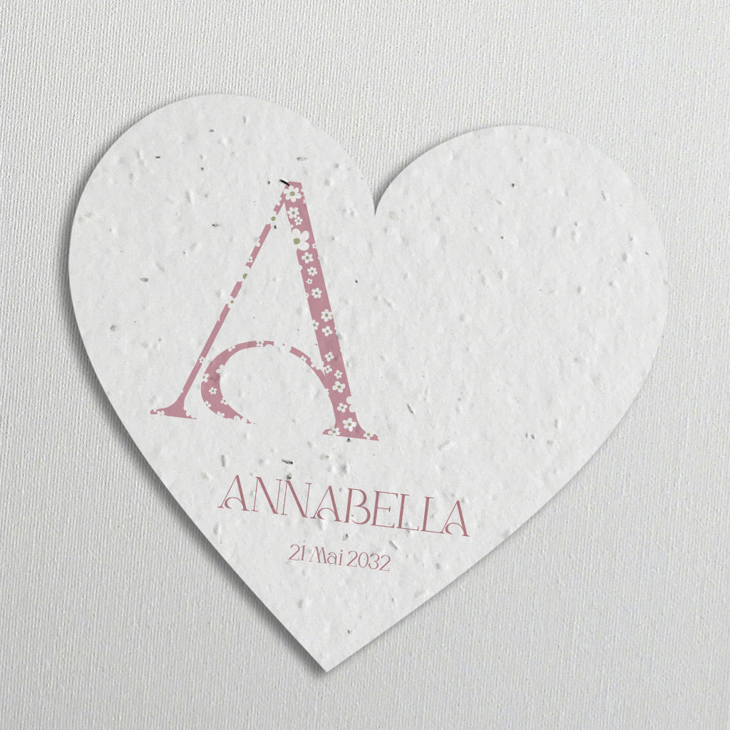 Cadeau invité baptême écologique papier ensemencé