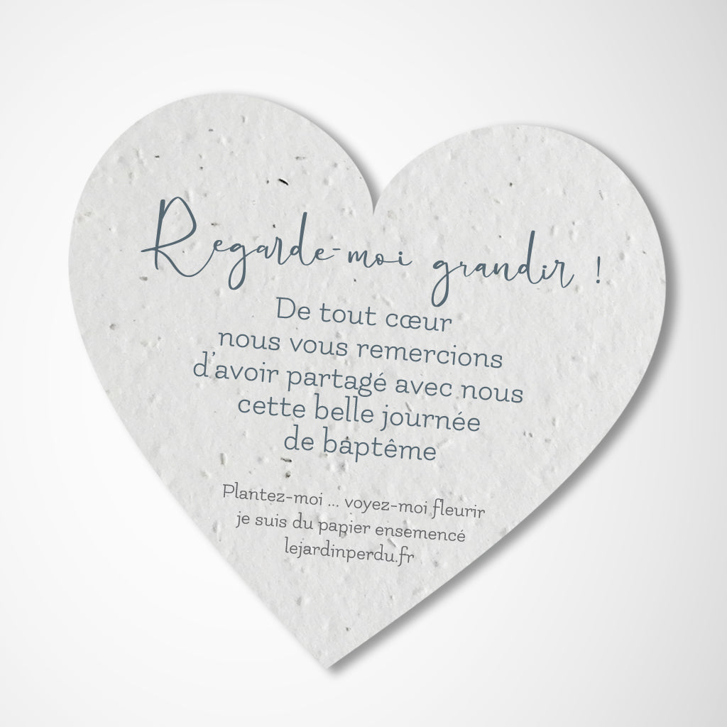 cadeau invité baptême cœur à semer