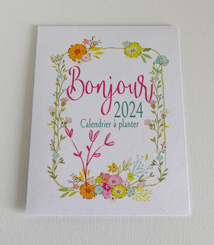 Plantable Calendar - Bonjour 2024