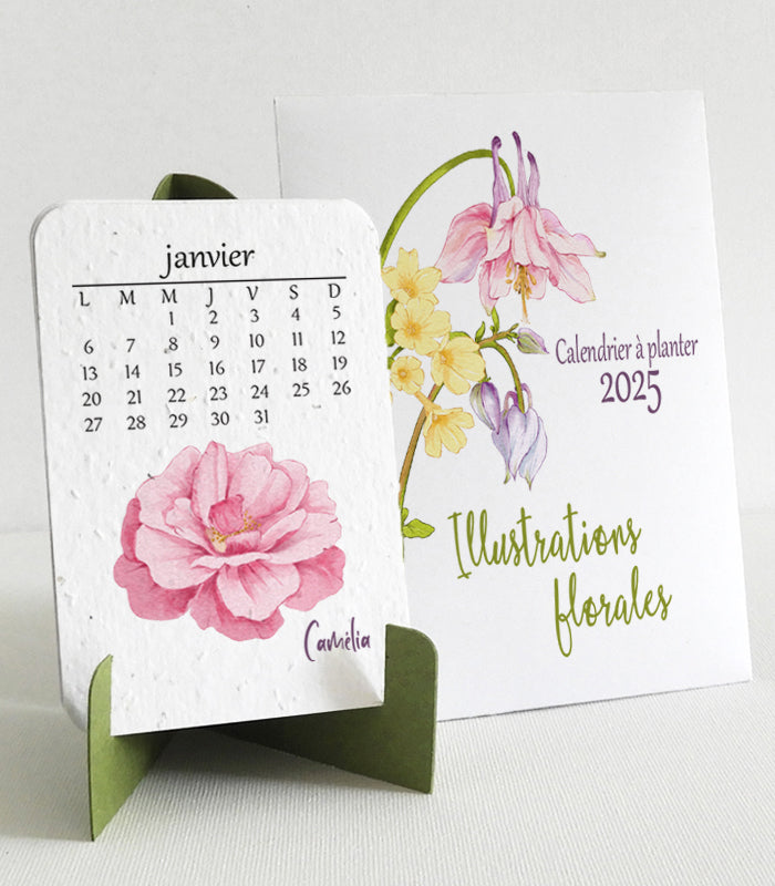 Calendrier à planter 2025 papier ensemencé