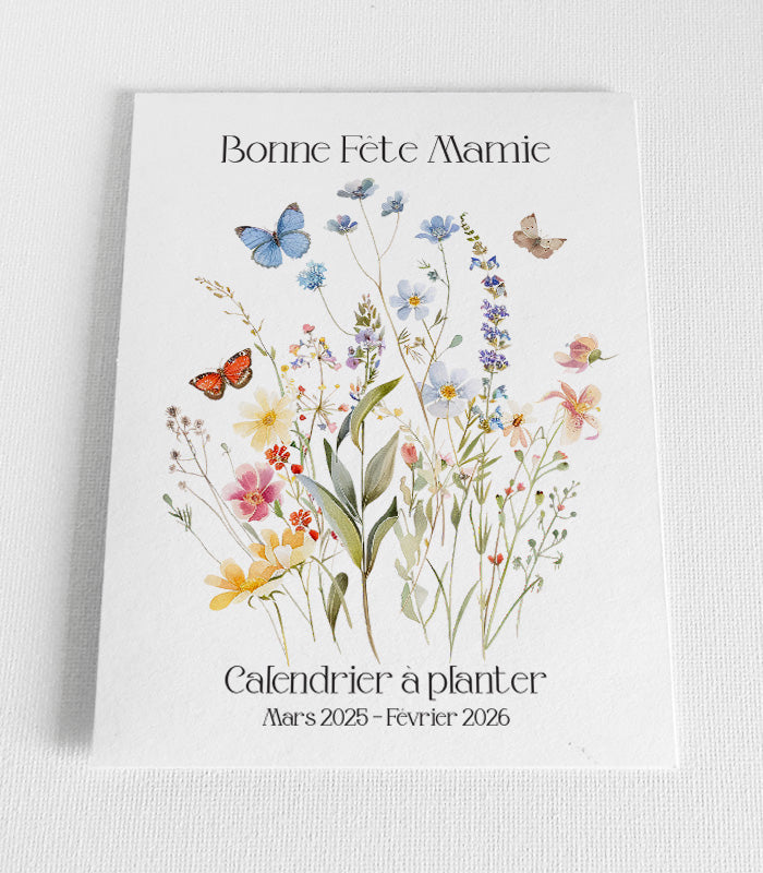 Calendrier à planter bonne fête mamie 