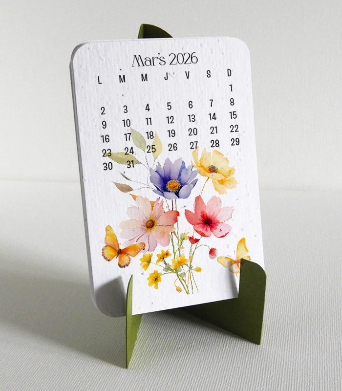 calendrier à planter bonne fête mamie papier ensemencé