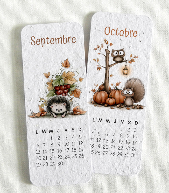 calendrier écoresponsable papier ensemencé	