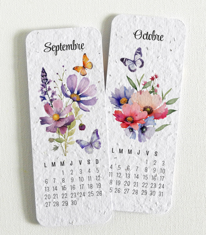 calendrier marque-pages à planter