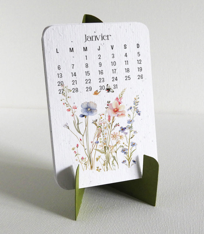 Calendrier à planter 2025 papier ensemencé