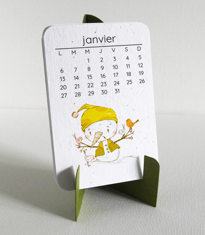 Calendrier à planter 2025 papier ensemencé