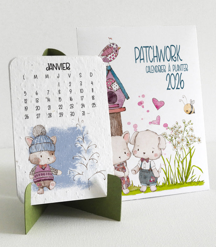 calendrier à planter 2026 papier ensemencé