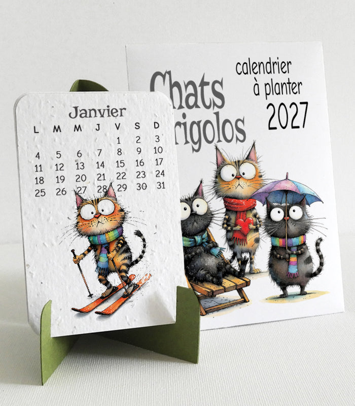 calendrier à planter 2027 chats