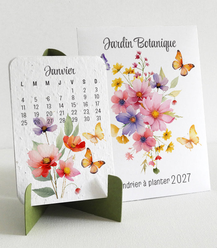 calendrier à planter 2027 papier ensemencé