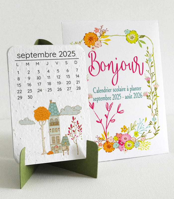 calendrier à planter cadeau unique fin d’année scolaire