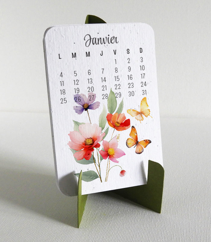 calendrier écoresponsable papier ensemencé