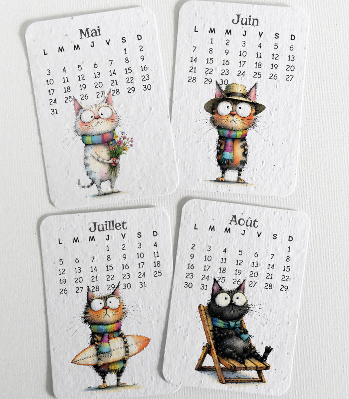 calendrier en papier ensemence