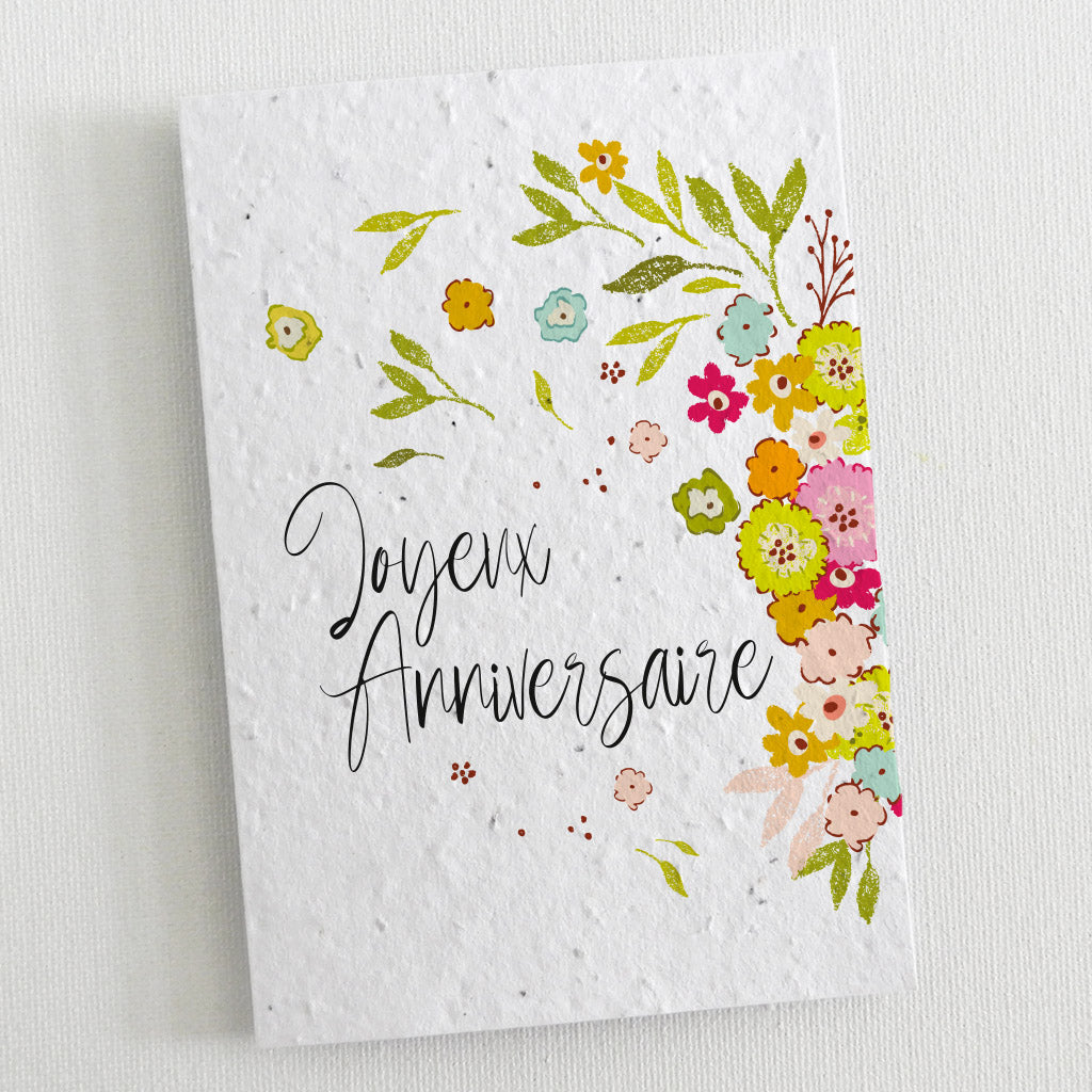 Carte à planter anniversaire fleurs