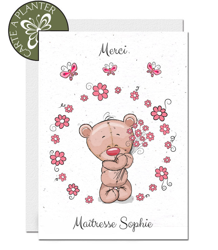 Carte à planter merci maîtresse