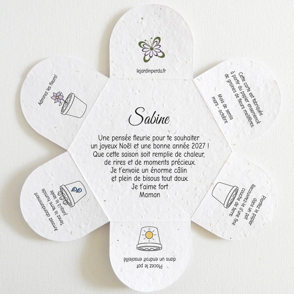 carte à planter Noël