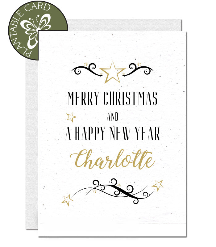 Carte à planter Noël et Nouvel An  