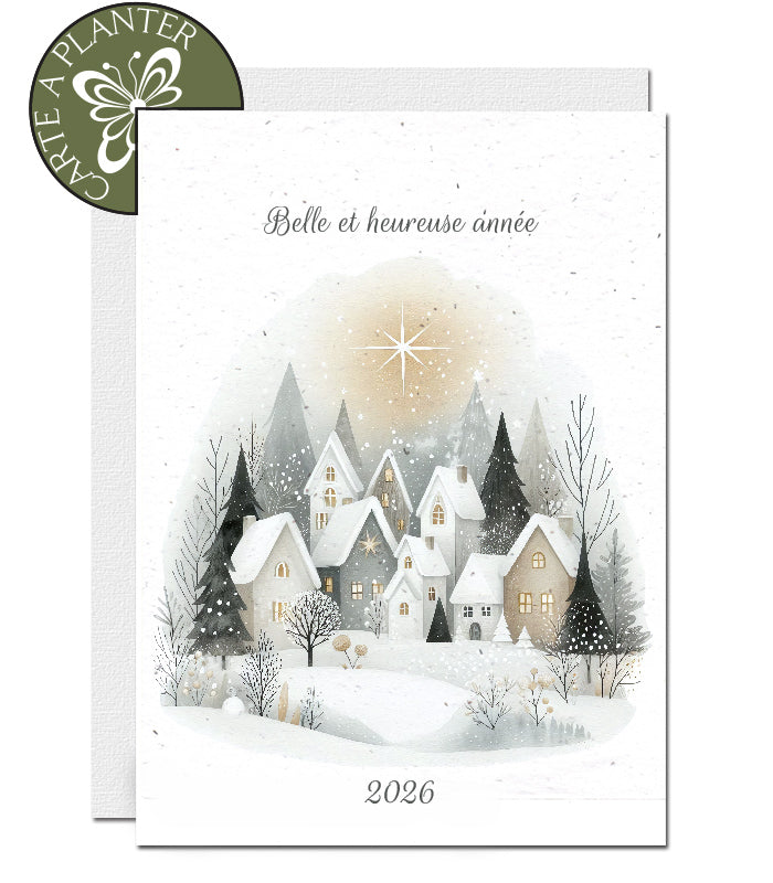 carte bonne année 2026 à planter