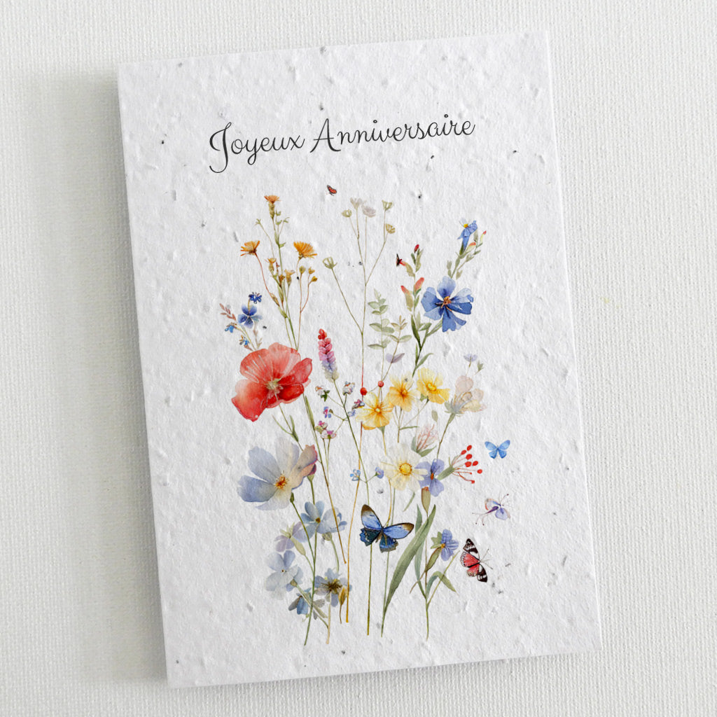 carte d&#39;anniversaire à planter