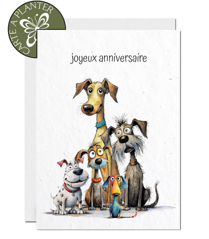 Carte d’anniversaire écoresponsable papier ensemencé 